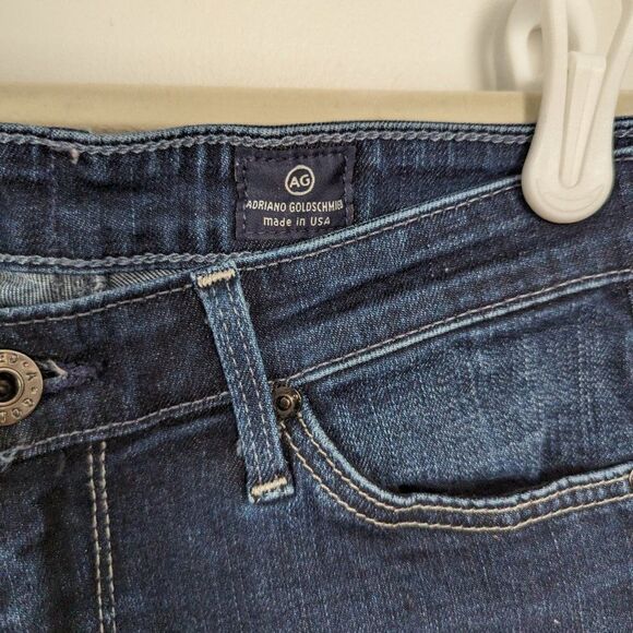 Ag Adriano Goldschmied | The Stilt Cigerette Leg Dark Wash Mid-Rise Jeans Sz 25 - Picture 5 of 9